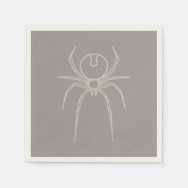Guardanapo De Papel Aranha - Cinza fantasma e branco ósseo