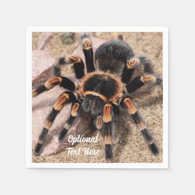Guardanapo De Papel Aranha Vermelha Mexicana Tarantula (Frente)