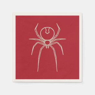 Guardanapo De Papel Aranha - Vermelho Sanguíneo e Branco Osso