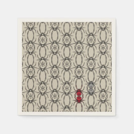 Guardanapo De Papel Aranhas - Branco Osso e Preto Bato