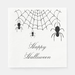 Guardanapo De Papel Aranhas do Halloween Espantam Preto Branco