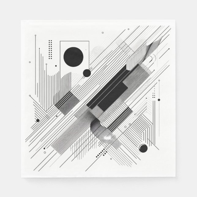 Guardanapo De Papel Architectural Line Matrix (Frente)