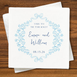 Guardanapo De Papel arco "Amarrar o Nó" e Design Floral Casamento Pers