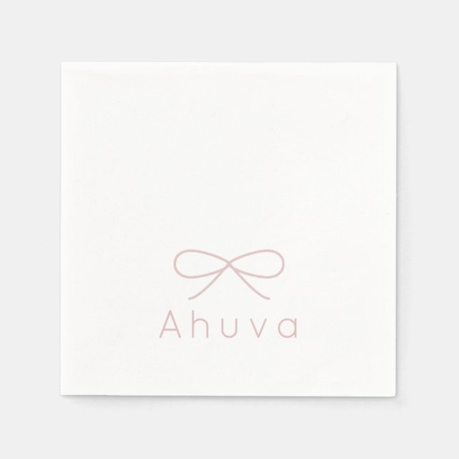 Guardanapo De Papel Arco clássico Coquetel Napkin em Rosa-Muave (Frente)