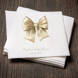 Guardanapo De Papel Arco Coquette Cream Personalizado Napkin