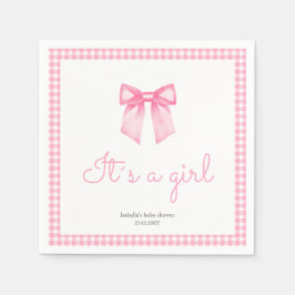 Guardanapo De Papel Arco de Aquarela Rosa Personalizado para Menina