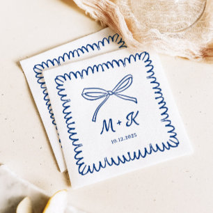 Guardanapo De Papel Arco de borda ondulada, Napkins, na mão