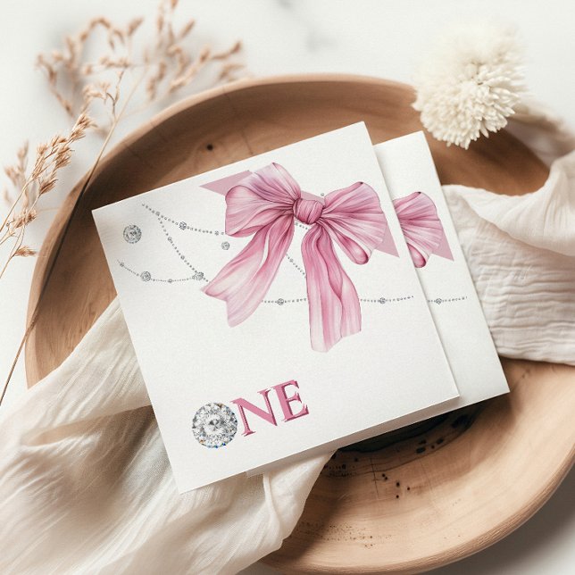 Guardanapo De Papel Arco de coquete cor-de-rosa (Criador carregado)