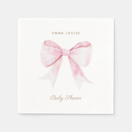 Guardanapo De Papel Arco de coquete rosa elegante