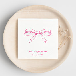 Guardanapo De Papel Arco de coquete rosa suave personalizado Napkin