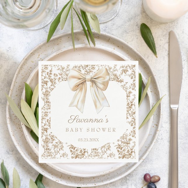 Guardanapo De Papel Arco de Coquette Chinoiserie Elegante (Criador carregado)