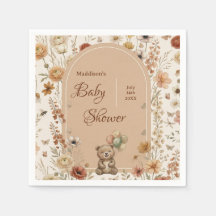 Arco de Terracota Boho Floral Chã de Bebê em Papel