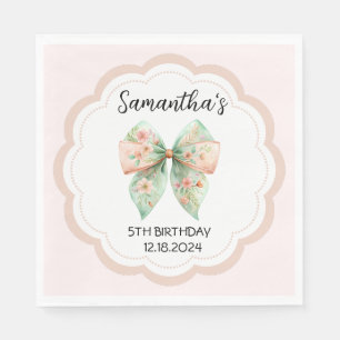 Guardanapo De Papel Arco Floral Birthday Napkins