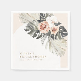 Guardanapo De Papel Arco Floral Boho Empoeirado