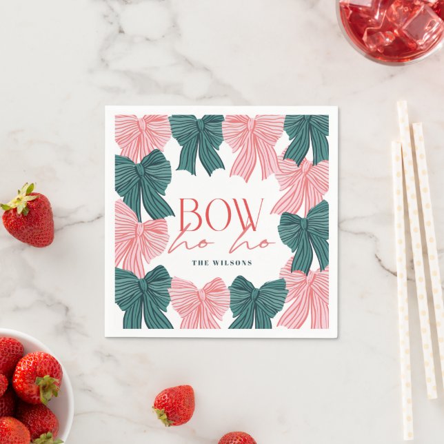Guardanapo De Papel Arco Ho Ho Red & Green Arcos Natal (Insitu)