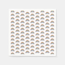 Guardanapo De Papel Arco-Íris E Nuvens Cáudias