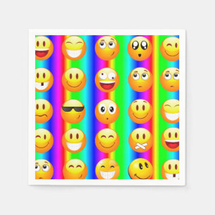 Guardanapo De Papel arco-íris emoji napkins