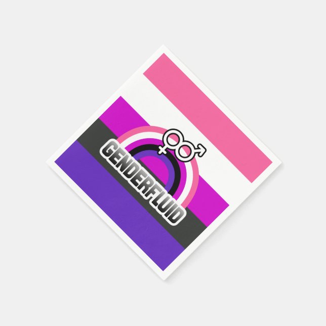 GUARDANAPO DE PAPEL ARCO-ÍRIS GENDERFLUID (Canto)
