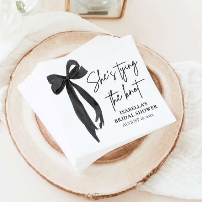 Guardanapo De Papel Arco Preto, ela é Chá de panela de Casando (Criador carregado)