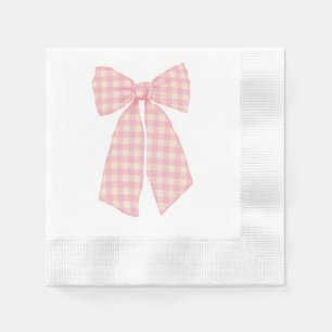 Guardanapo De Papel Arco Romântico de Coquetes Rosa Moderno Gingham
