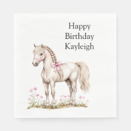 Guardanapo De Papel Arco Rosa Branco Aniversário Floral