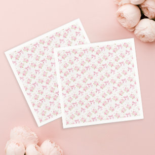 Guardanapo De Papel Arco Rosa Floral Love Shack Chá de fraldas