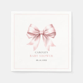 Guardanapo De Papel Arco Rosa Menina Menina Elegante Chá de fraldas Ná