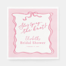 Guardanapo De Papel Arco rosa retrorreflector Ela é Casando