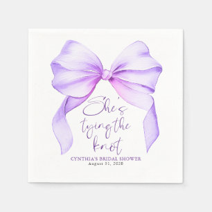 Guardanapo De Papel Arco roxo Ela é Chá de panela Casando