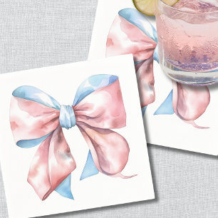 Guardanapo De Papel Arco Simples Rosa Azul Revelação do Sexo