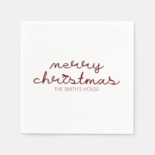 Guardanapo De Papel Arco Vermelho Natal (Frente)