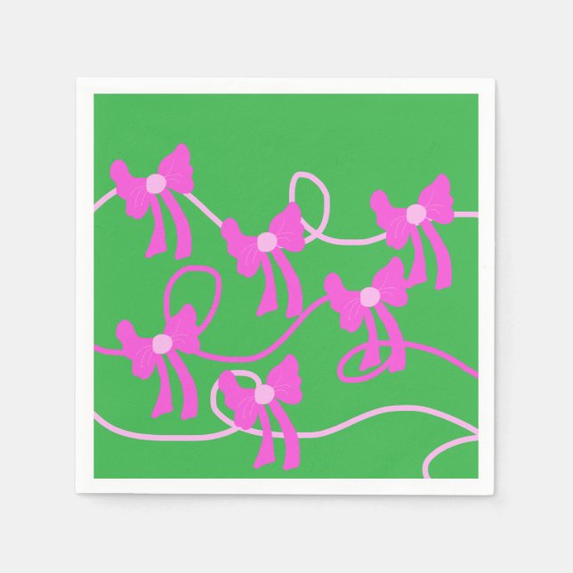 Guardanapo De Papel Arcos desenhados à mão Amantes Amarelos Rosa (Frente)