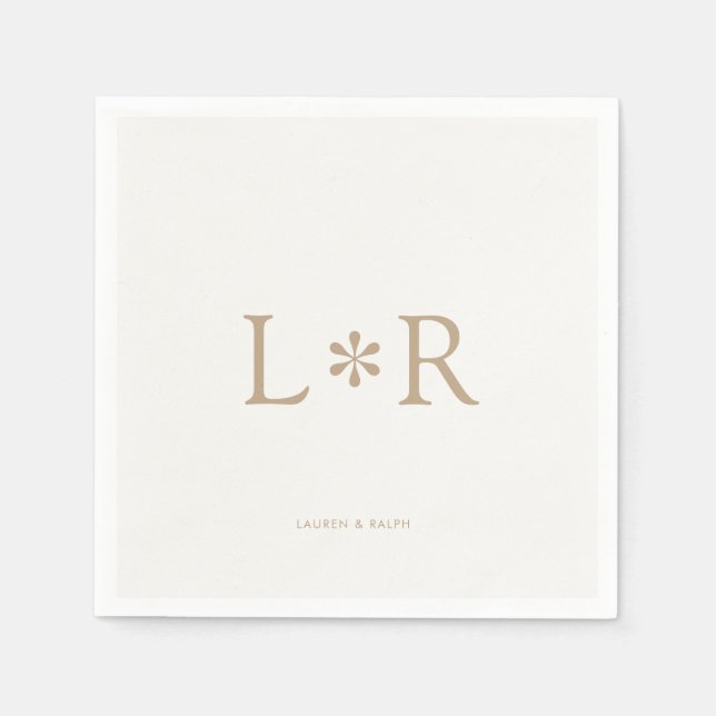 Guardanapo De Papel Areia e marfim | Na moda Modern (Frente)