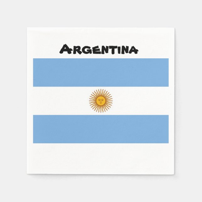 Guardanapo De Papel Argentina Flag Napkins (Frente)