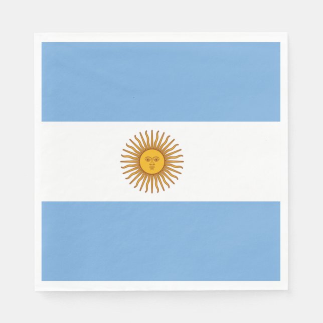 Guardanapo De Papel Argentina flag Paper Napkin (Frente)