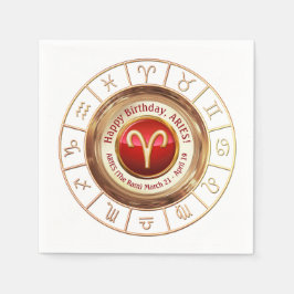 Guardanapo De Papel Aries - O Ram - Sinal Astrológico