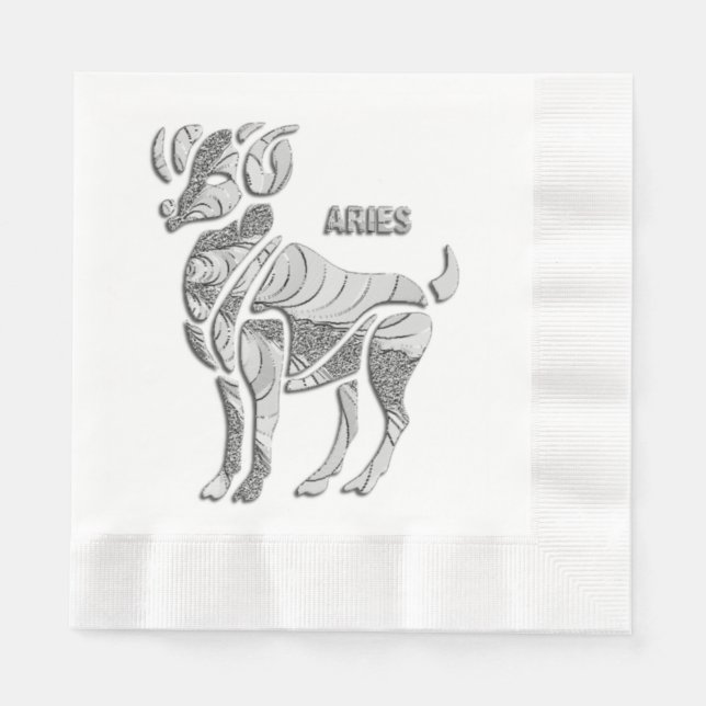 Guardanapo De Papel Aries o Ram Zodiac (Frente)
