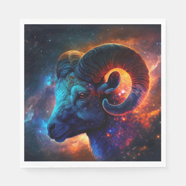 Guardanapo De Papel Aries Zodiac - Sinal de Estrela Napkins (Frente)