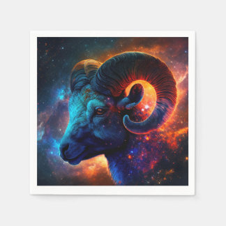 Guardanapo De Papel Aries Zodiac Star Sign - Vivid Artistic Napkins