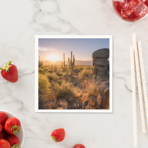 Guardanapo De Papel Arizona Sudoeste Cactus Sunset