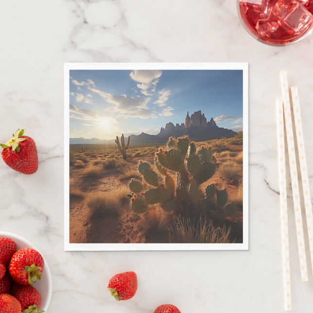 Guardanapo De Papel Arizona Sudoeste Cactus Sunset (Insitu)