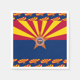 Guardanapo De Papel Arizonan Flag & Seal, Flag of Arizona