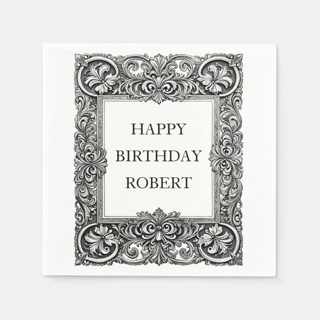 Guardanapo De Papel Armação de rolo personalizada Vitoriana – Elegante (Frente)