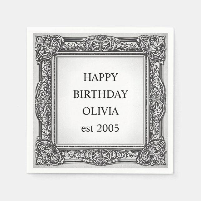 Guardanapo De Papel Armação de rolo personalizada Vitoriana – Elegante (Frente)