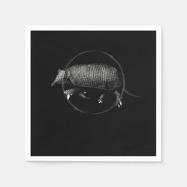 Guardanapo De Papel Armadillo Retro (Frente)