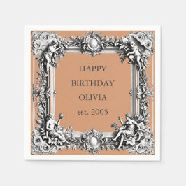 Guardanapo De Papel Armadura personalizada vitoriana com enrolamentos 