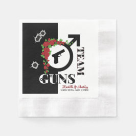 Guardanapo De Papel Armas ou Rosas de gênero Revelar Equipe de Chás de