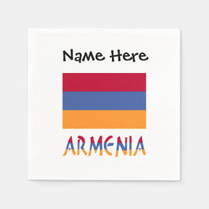 Guardanapo De Papel Armênia e Bandeira Armênia Personalizadas
