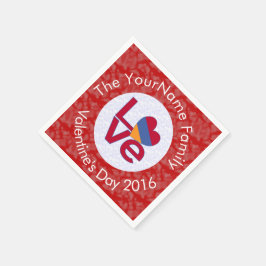 Guardanapo De Papel Armênio Sinalizador Coração Vermelho