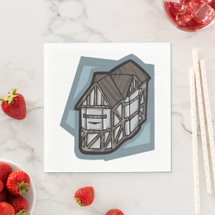 Guardanapo De Papel Arquitetura Medieval do Quirky Tudor House